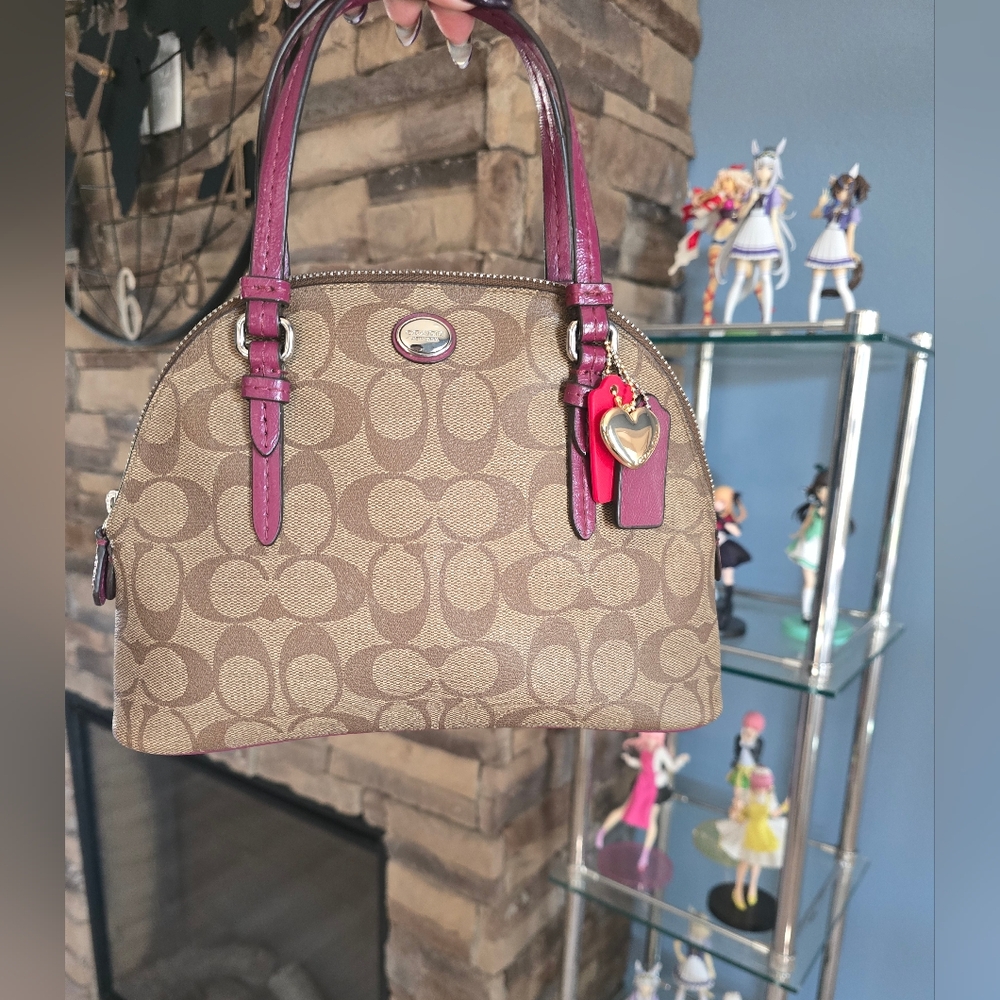Coach Signature 2 Way Handbag And  Shoulder Bag